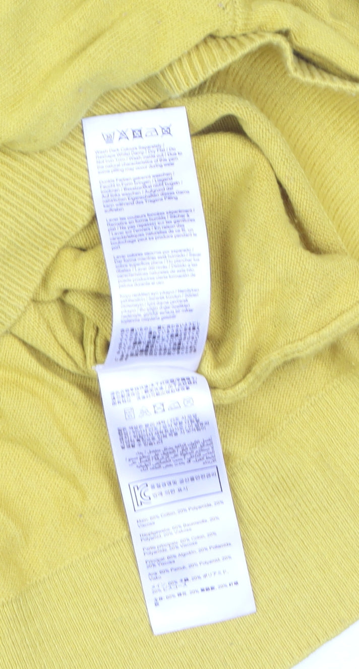 Joules Womens Yellow Dog Embroidered Cotton Jumper UK 10