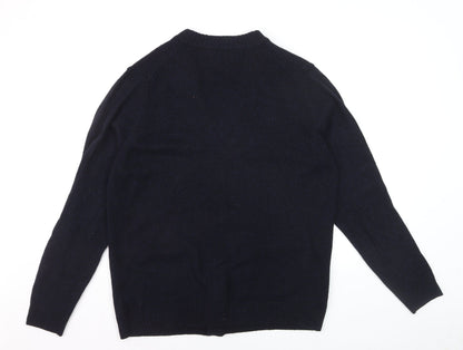 Marks and Spencer Men’s Blue Lambswool Cardigan L Classic Knit