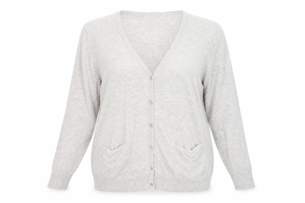 FatFace Women Beige Cardigan Long Sleeve V-Neck Size 20 Jumper