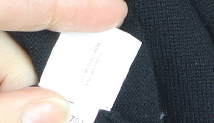GAP Men’s Black Merino Wool V-Neck Pullover Jumper Size L