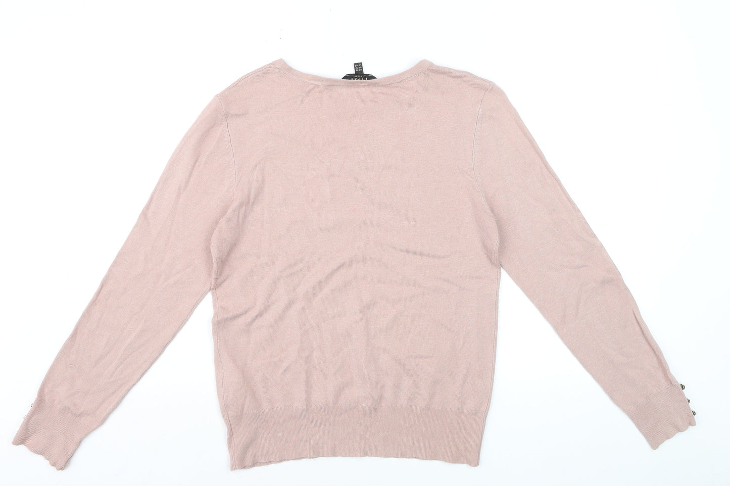 Lipsy Women’s Pink Crew Neck Long Sleeve Pullover Jumper Size 16