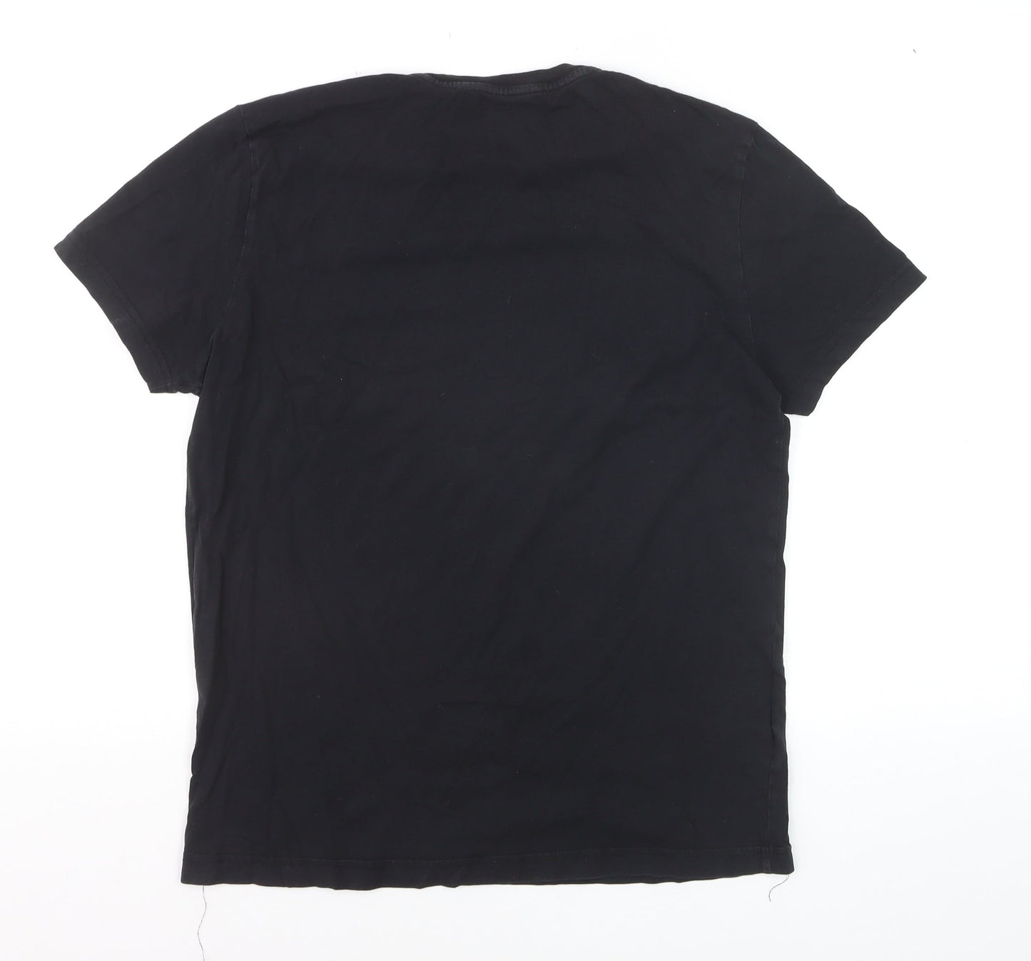Lacoste Women's Black Cotton Regular Fit T-Shirt Size L