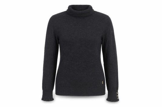 Joules Womens Black Roll Neck Long Sleeve Knit Jumper Size 10