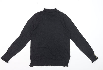 Joules Womens Black Roll Neck Long Sleeve Knit Jumper Size 10