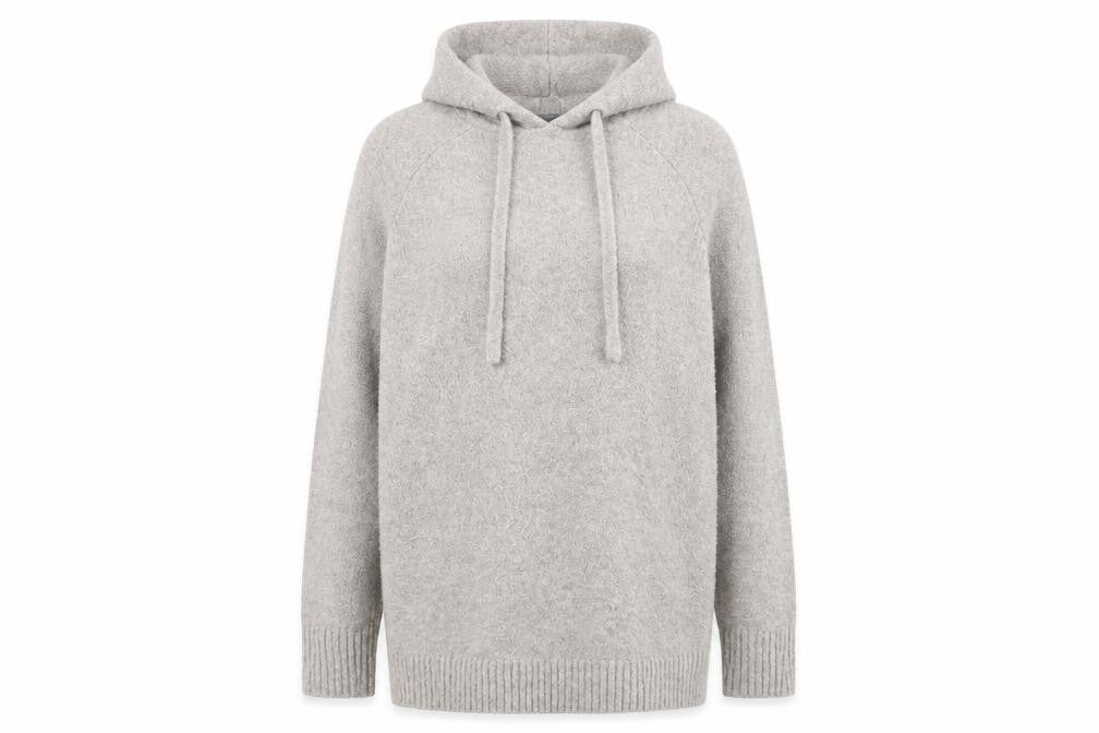 Marks & Spencer Goodmove Women Beige Hooded Pullover Jumper M