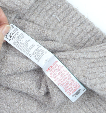 Marks and Spencer Goodmove Women Beige Hooded Pullover Jumper M