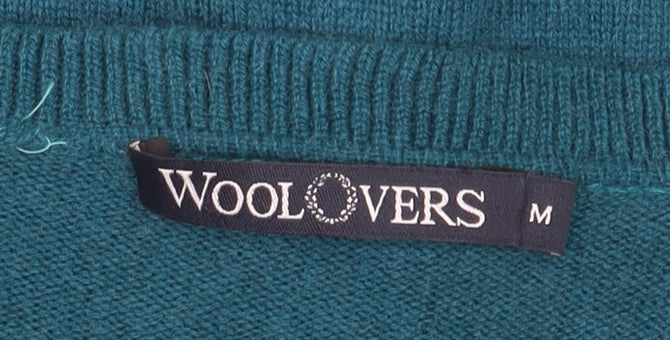 WoolOvers Women's Blue Cashmere Merino Wool Cardigan M