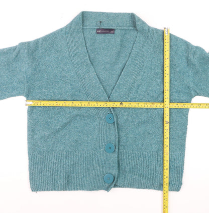 Marks and Spencer Women’s Seafoam Cardigan Medium V-Neck Knit