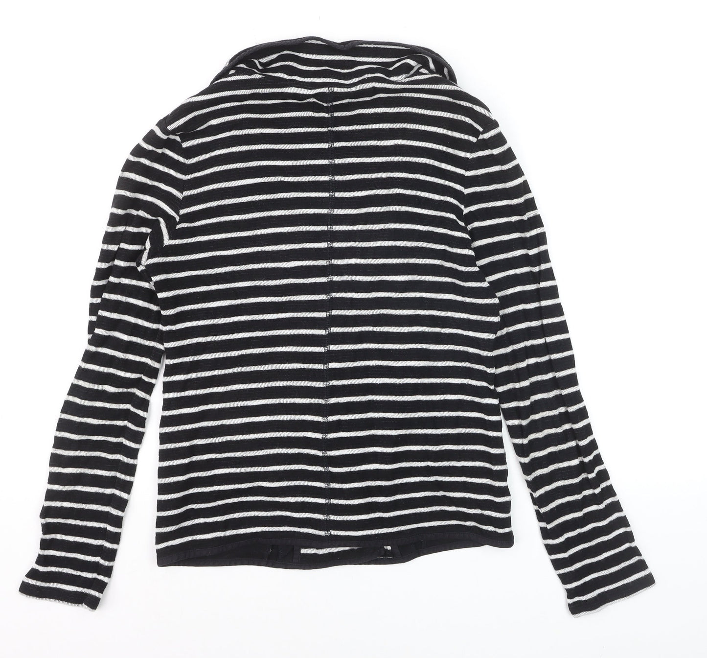 Caslon Women’s Black Striped Knit Blazer Size S Single-Breasted