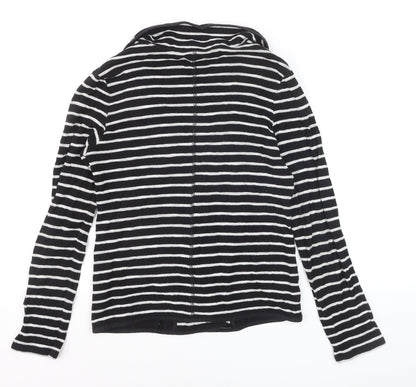 Caslon Women’s Black Striped Knit Blazer Size S Single-Breasted