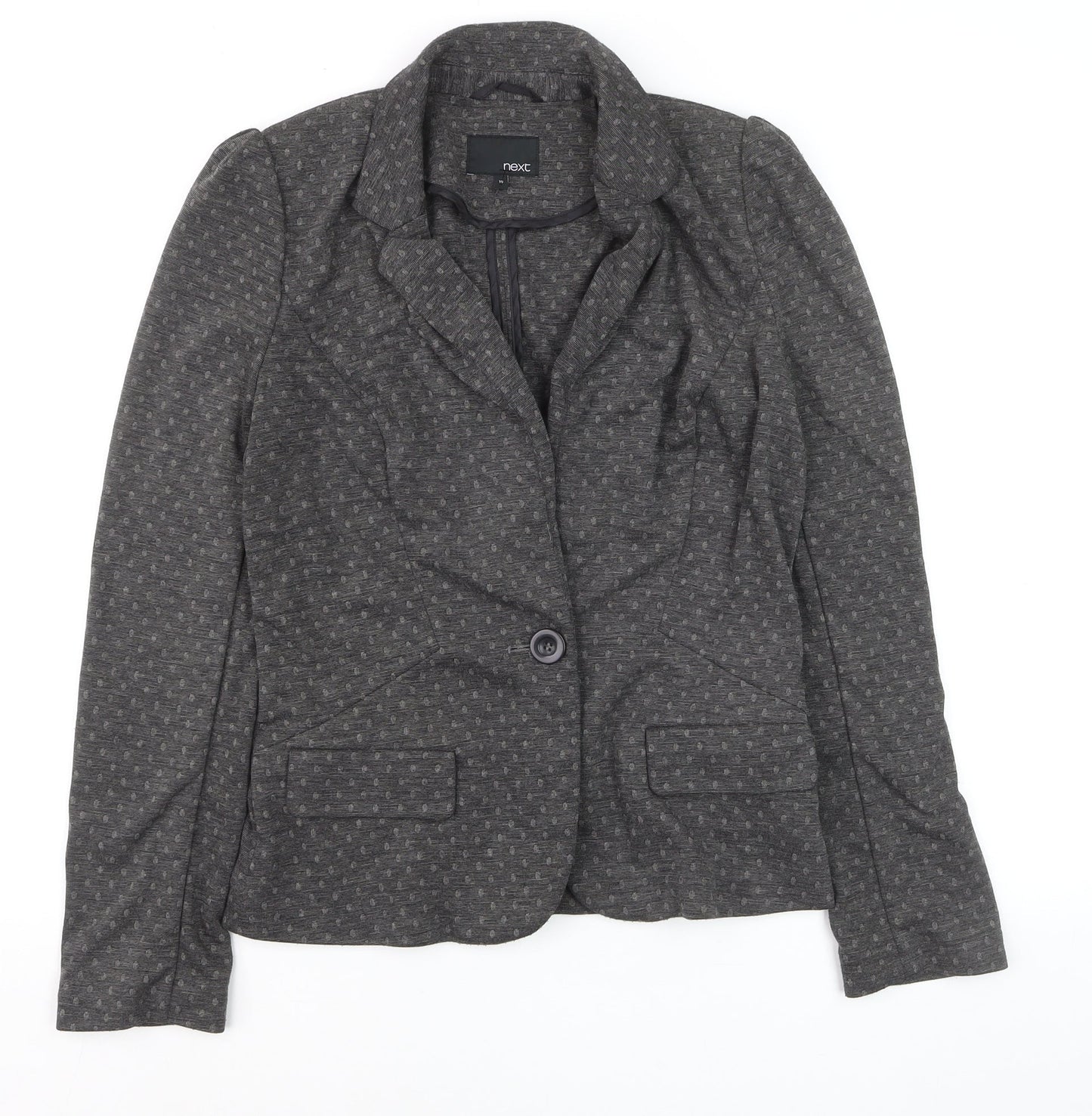 Next Women's Grey Tailored Blazer Jacket Size 10 Slim Fit
