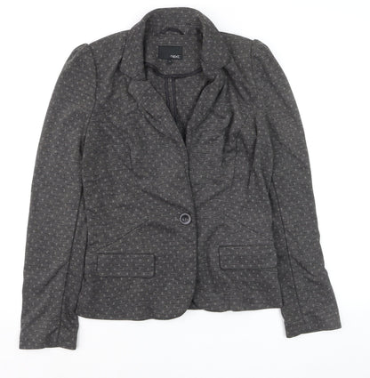 Next Women's Grey Tailored Blazer Jacket Size 10 Slim Fit