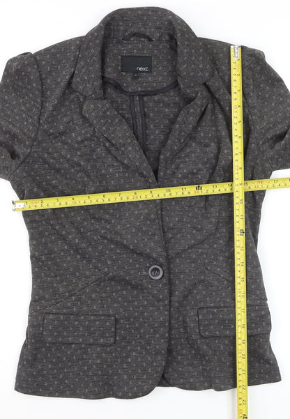 Next Women's Grey Tailored Blazer Jacket Size 10 Slim Fit
