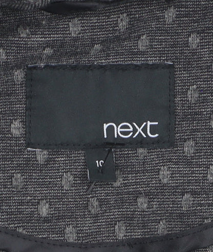 Next Women's Grey Tailored Blazer Jacket Size 10 Slim Fit