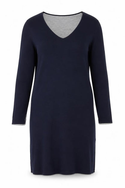 White Stuff Women's Blue V-Neck Knit Sweater Dress Size 14