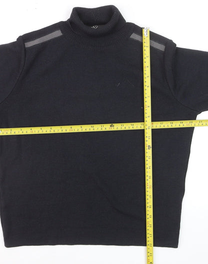 Reiss Men's Black Roll Neck Slim Fit Knit Jumper Size S