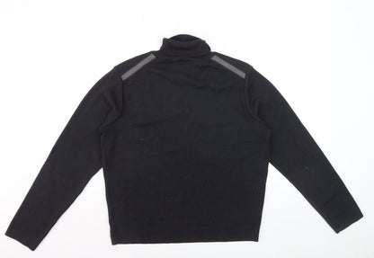 Reiss Men's Black Roll Neck Slim Fit Knit Jumper Size S