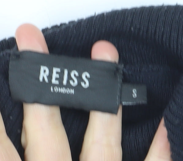 Reiss Men's Black Roll Neck Slim Fit Knit Jumper Size S