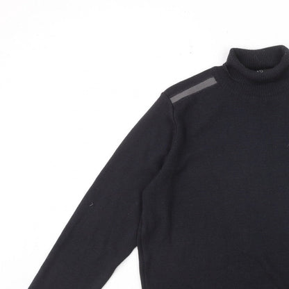 Reiss Men's Black Roll Neck Slim Fit Knit Jumper Size S