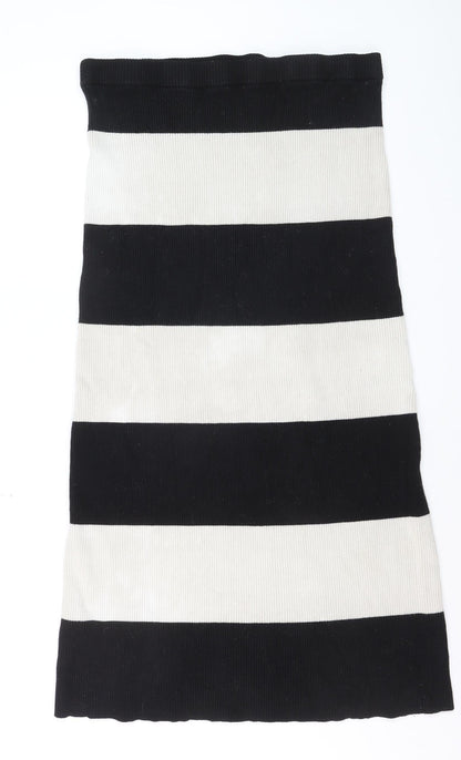 4th & Reckless Women’s Black White Striped Knit Pencil Skirt Size 18