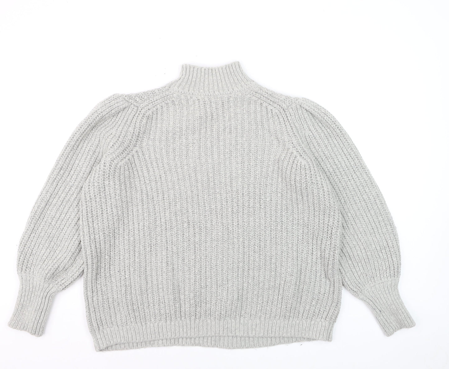 Boden Womens Grey Roll Neck Wool Jumper UK 14 Classic Knit Winter