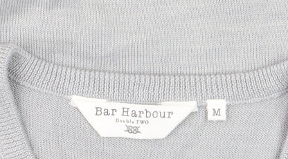 Bar Harbour Men’s Grey V-Neck Sleeveless Merino Wool Blend Vest M
