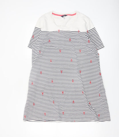 Joules Women’s Multicoloured Stripe T-Shirt Dress Size 14