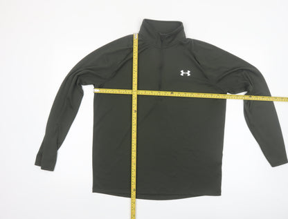 Under Armour Men Green M 1/4 Zip Long Sleeve Pullover Top