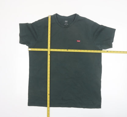 Levi's Men's Green Crew Neck Cotton T-Shirt Size L Regular Fit