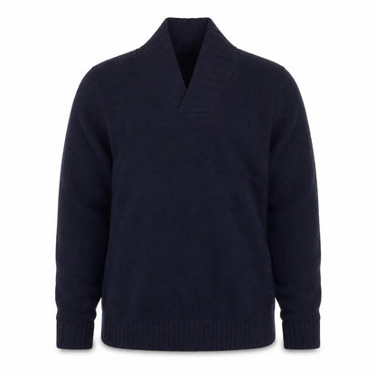 Boden Men's Blue Lambswool Shawl Neck Jumper Size L