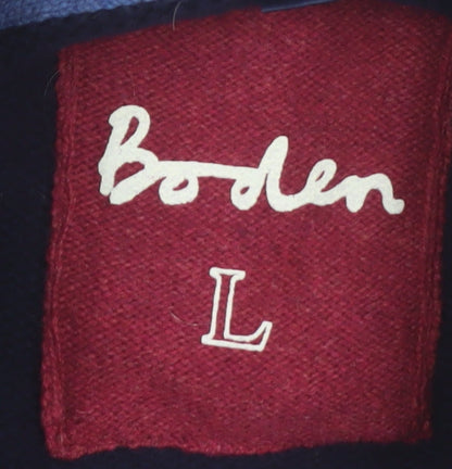 Boden Men's Blue Lambswool Shawl Neck Jumper Size L