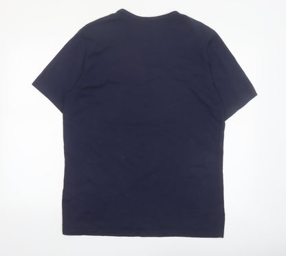 Quechua Men's Navy Blue Graphic Mountain Print T-Shirt XL
