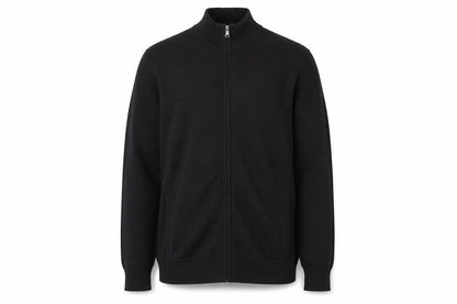 Marks & Spencer Blue Harbour Men's Black Full Zip Cotton Jumper L