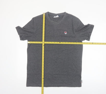 Fila Men’s Grey Cotton Crew Neck Short Sleeve T-Shirt M