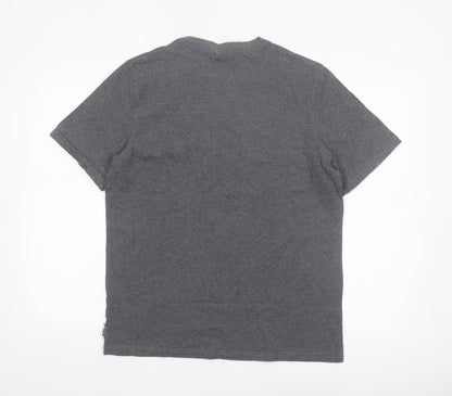 Fila Men’s Grey Cotton Crew Neck Short Sleeve T-Shirt M