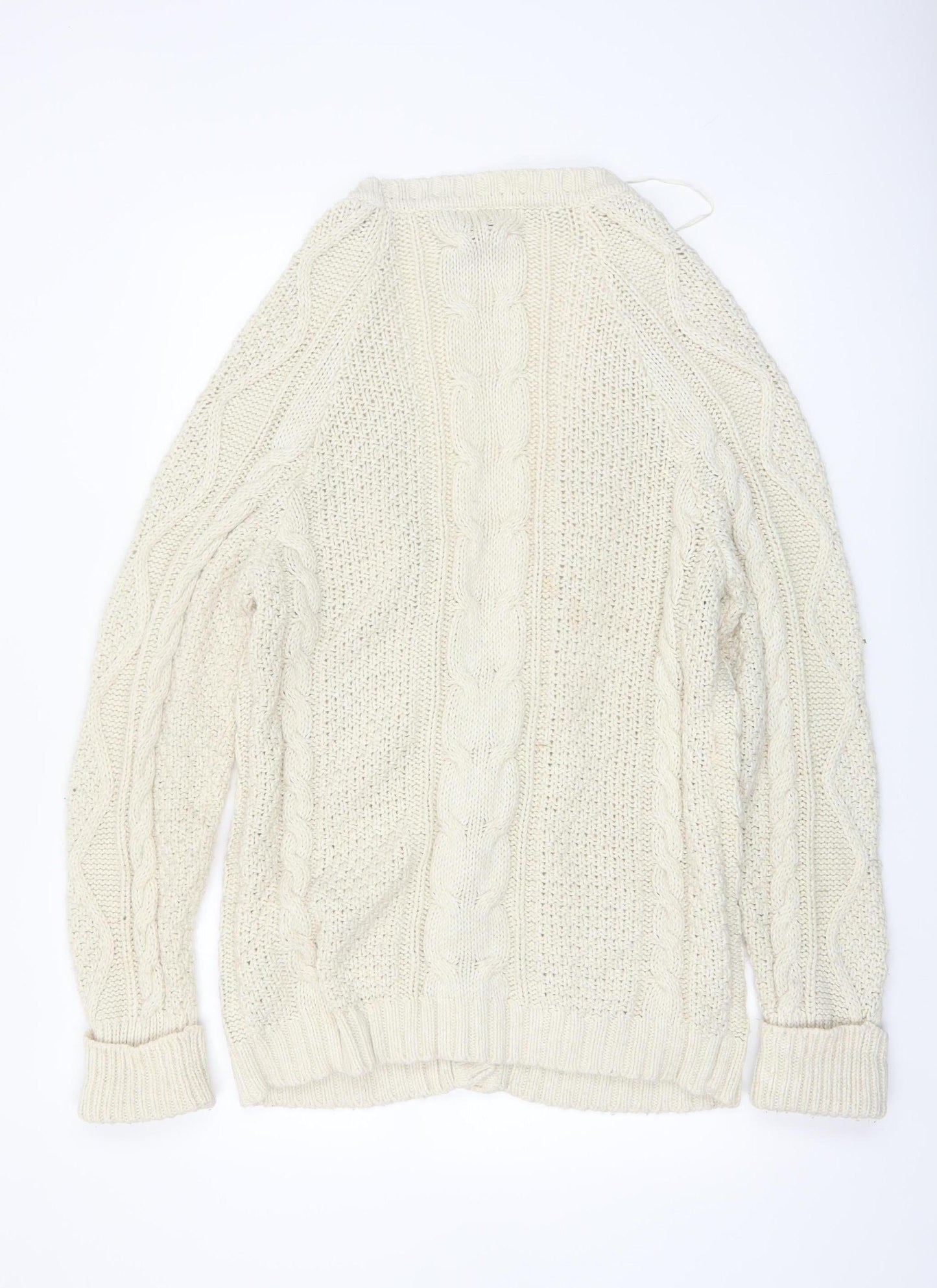 Topshop Tall Women’s Ivory Chunky-Knit Cardigan Size 12