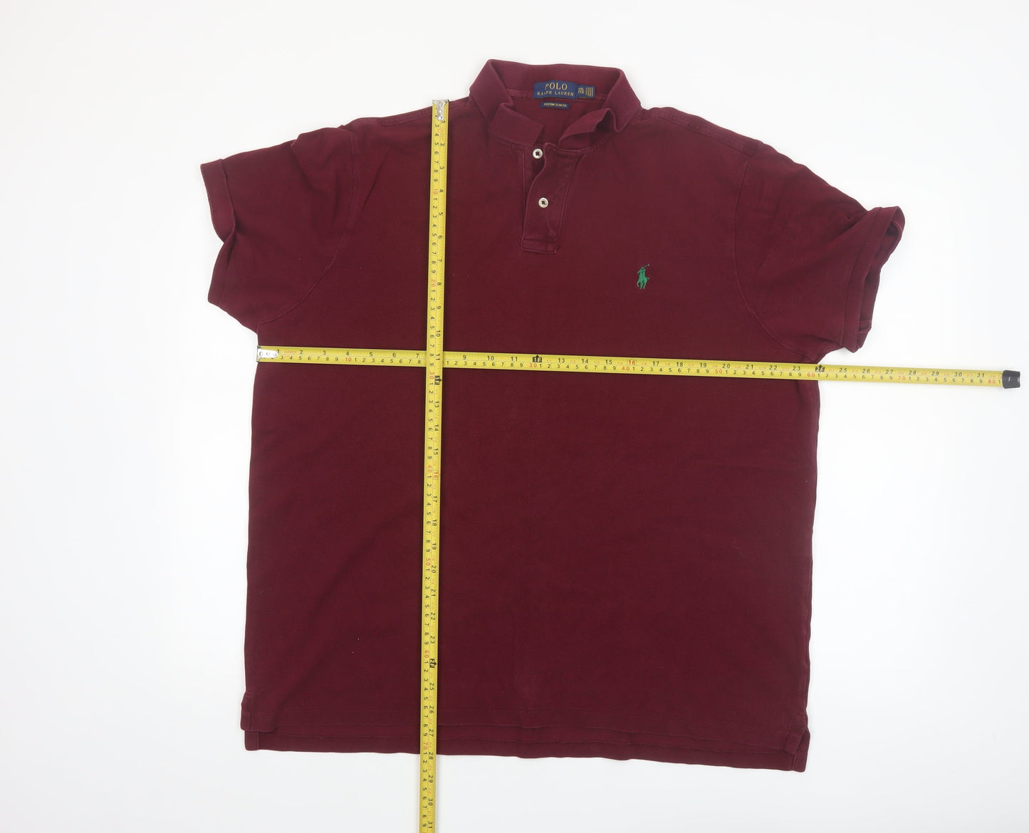 Ralph Lauren Men’s Red Custom Slim Fit Polo Shirt 2XL