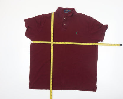 Ralph Lauren Men’s Red Custom Slim Fit Polo Shirt 2XL