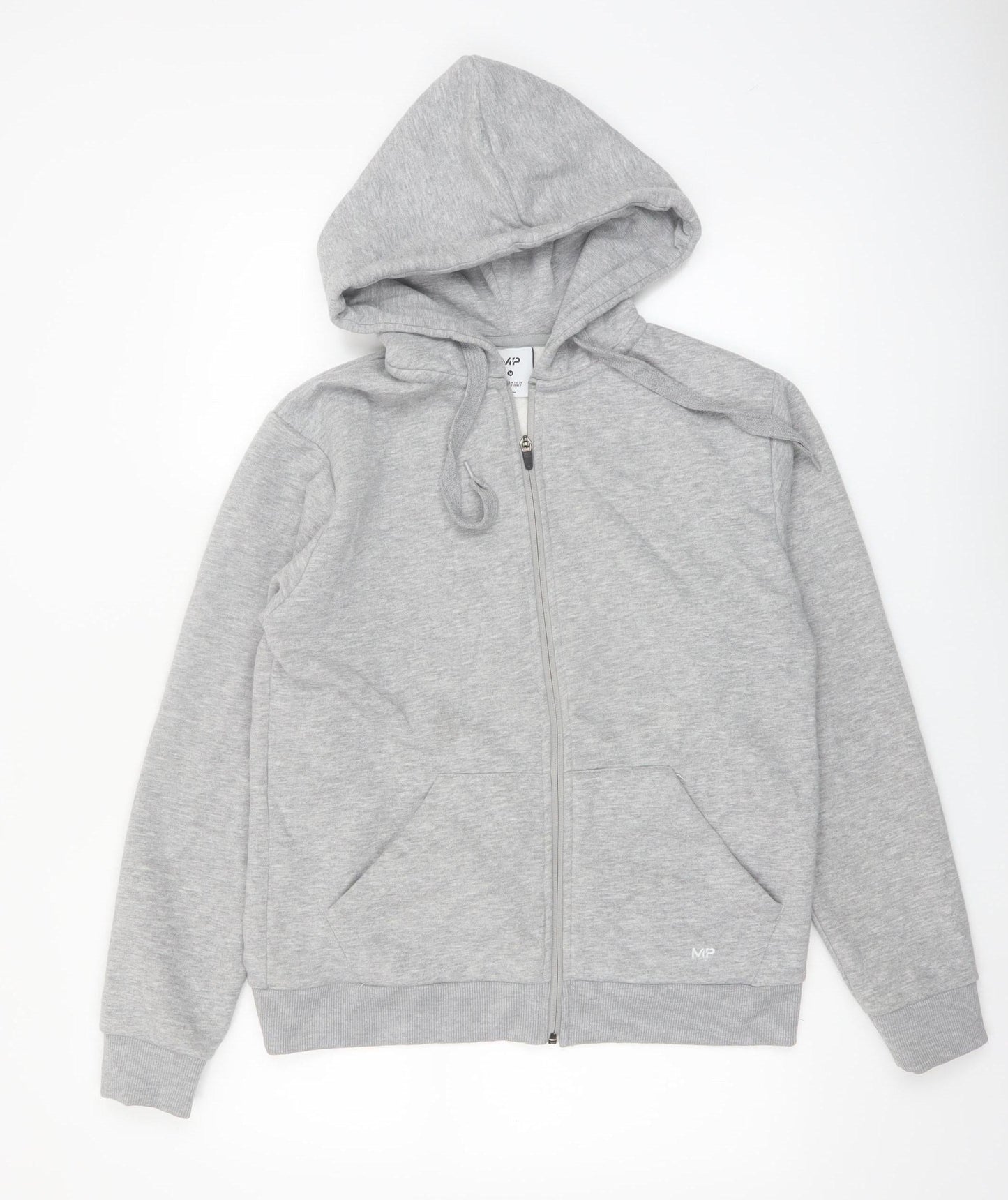 MP Men's Grey Full Zip Fleece Hoodie Size M Regular Fit