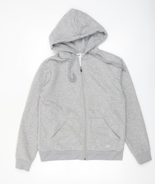 MP Men's Grey Full Zip Fleece Hoodie Size M Regular Fit