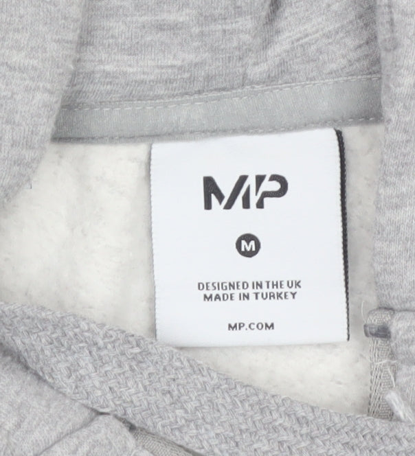 MP Men's Grey Full Zip Fleece Hoodie Size M Regular Fit