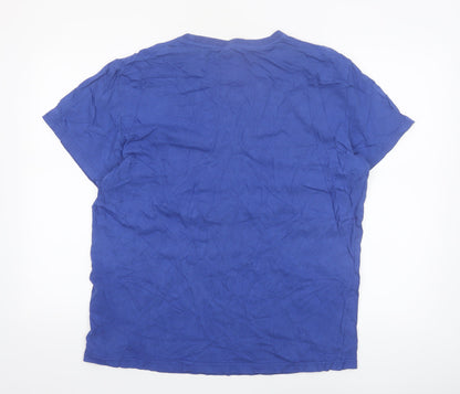Superdry Men's Blue Graphic Print 2XL Classic Crew Neck T-Shirt