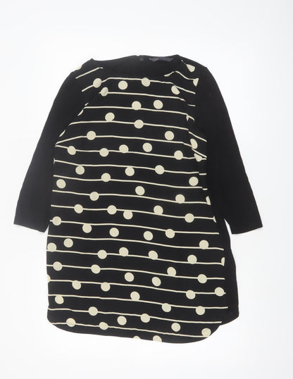 Marks and Spencer Women’s Black Polka Dot Tunic Blouse Size 10