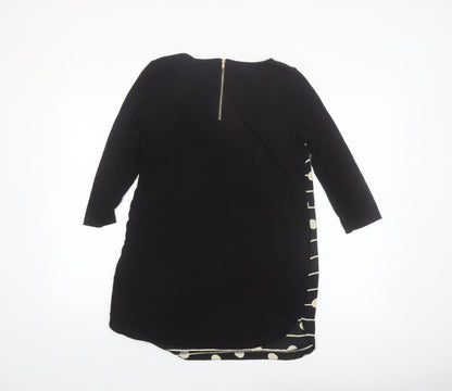 Marks and Spencer Women’s Black Polka Dot Tunic Blouse Size 10