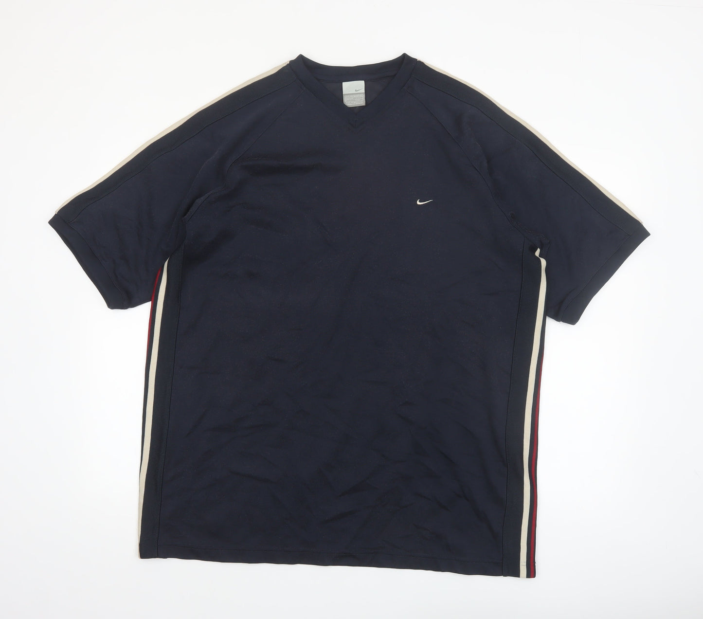 Nike Men's Blue XL V-Neck Sports T-Shirt Lightweight