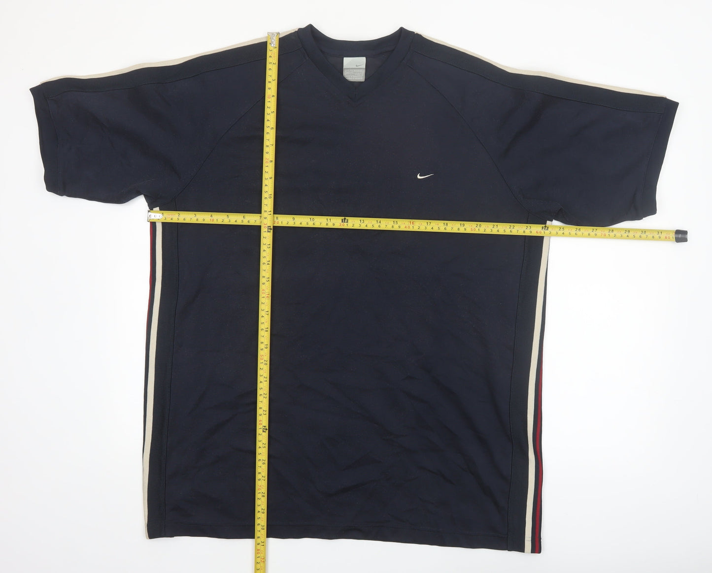 Nike Men's Blue XL V-Neck Sports T-Shirt Lightweight