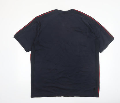 Nike Men's Blue XL V-Neck Sports T-Shirt Lightweight