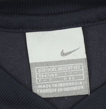 Nike Men's Blue XL V-Neck Sports T-Shirt Lightweight