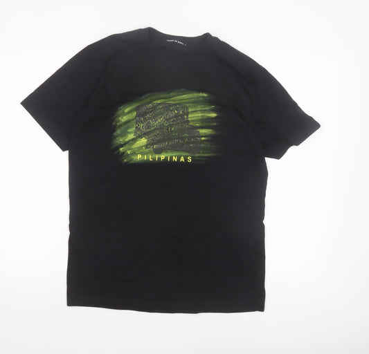 Obra Ni Juan Men’s Black Pilipinas Graphic T-Shirt Size L