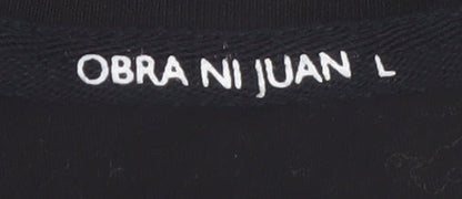 Obra Ni Juan Men’s Black Pilipinas Graphic T-Shirt Size L